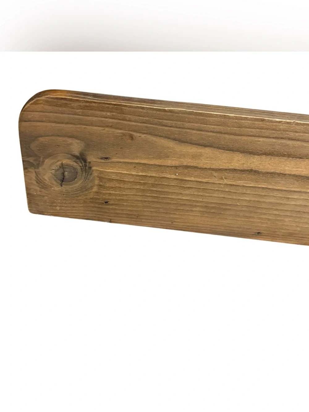 Vintage Rustic Wooden Wall Shelf With A Prominent Heart-Shape Cutout 4 Peg Hooks